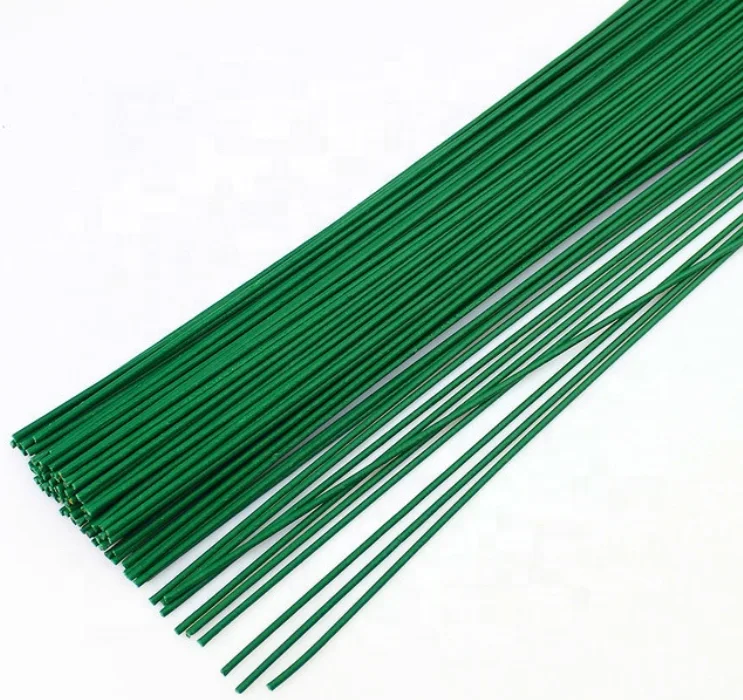 Green Coated Floral Stem Wire Decoration Craft Florist Wire In Spool Or Paddle
