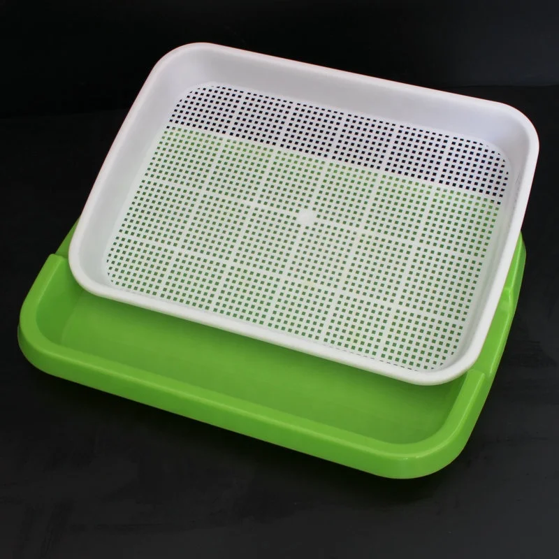 Seed Sprouter Tray Soil-Free Food Grade PP Healthy Wheatgrass Grower Tray