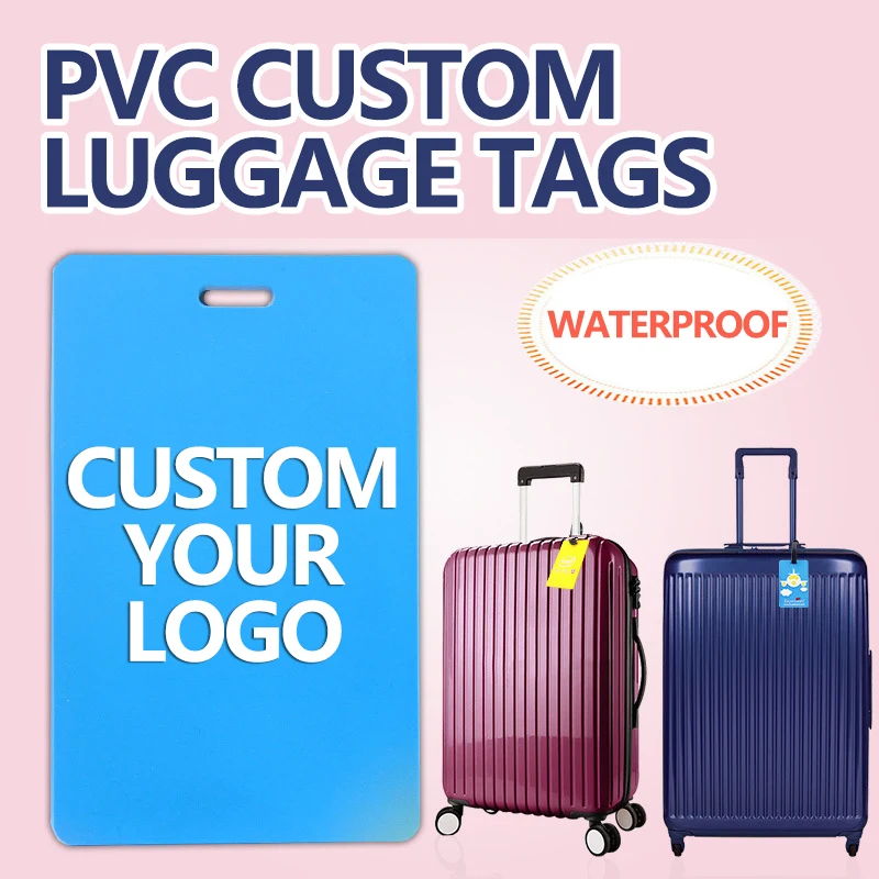 Custom Logo Silicon Suitcase Travel Tag Suitcase Pvc Luggage Tags