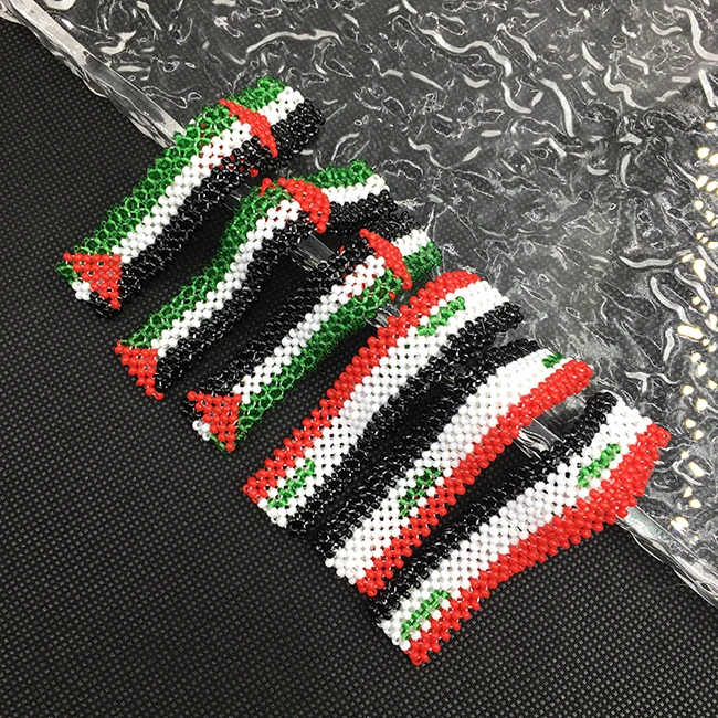 Dazgirl hot selling Palestin country falg beaded bracelets beads flag bracelet trade
