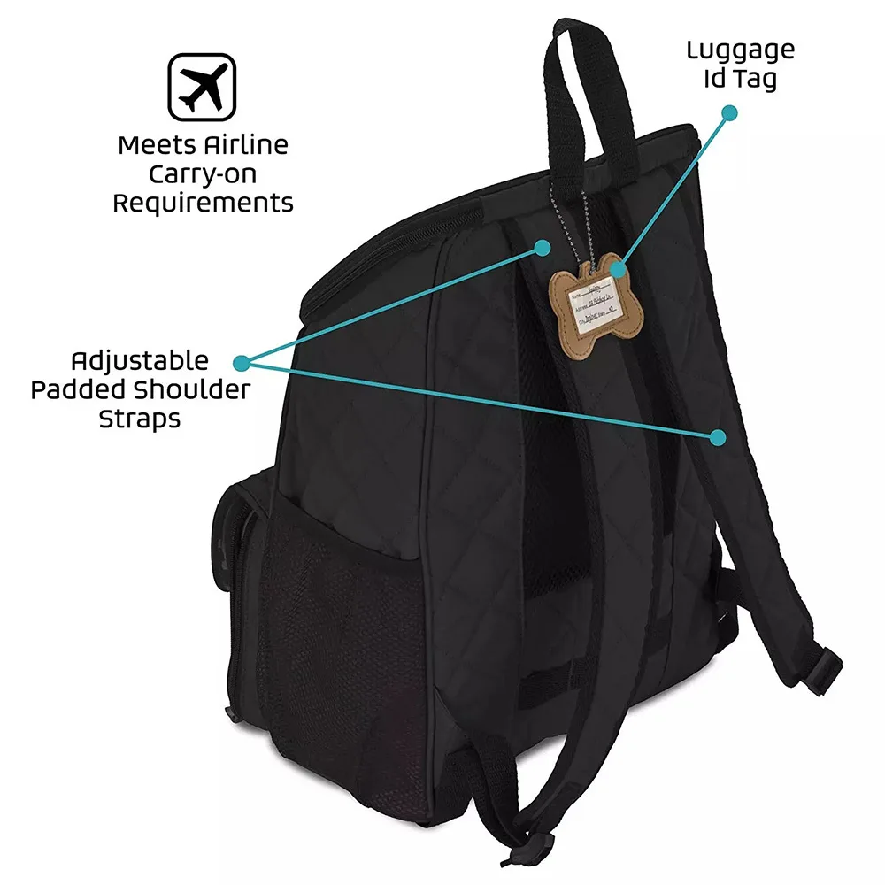 Travel adjustable chest backpack pet carrier bag multifunction Snack bag three-piece set pet carrier backpack for cats and dogs