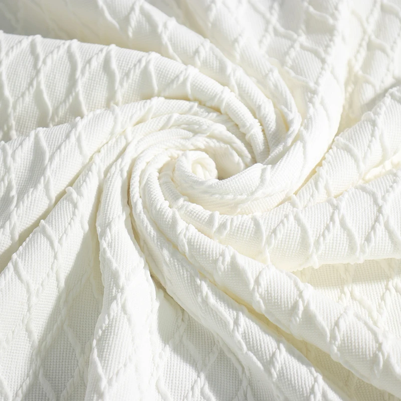 polyester spandex  custom sofa handbag mattress woven abaya lyocell pink jacquard fabric for jersey