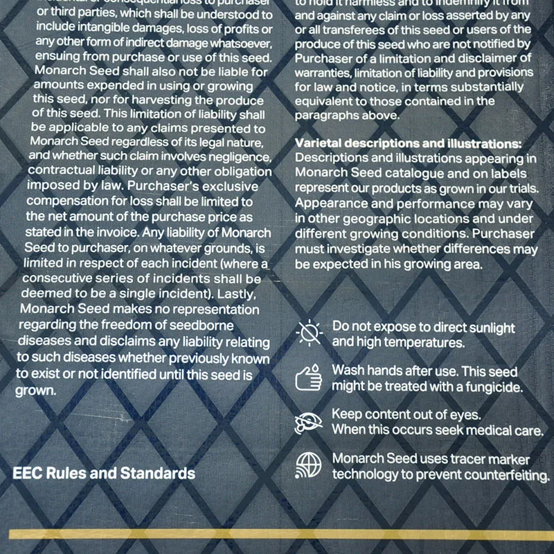 
25kg PPP Woven Bag for Seed Packaging 