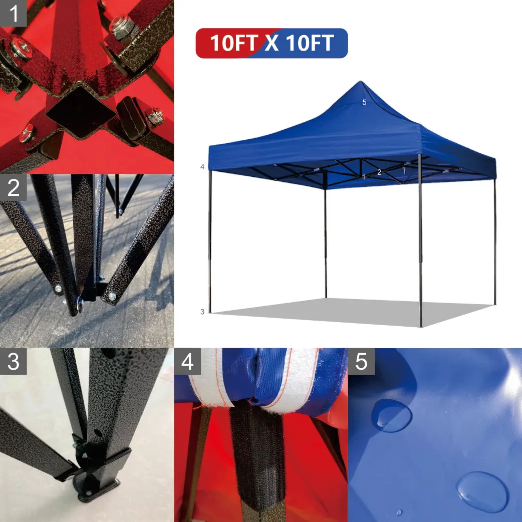 Простая установка Водонепроницаемая рекламная акция 10x10 навес палатки для выставки