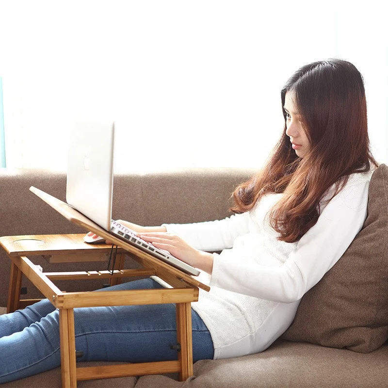 Folding Lifting Laptop Desk Height Specially Designed Table Angle Adjustment Clasp on the Back