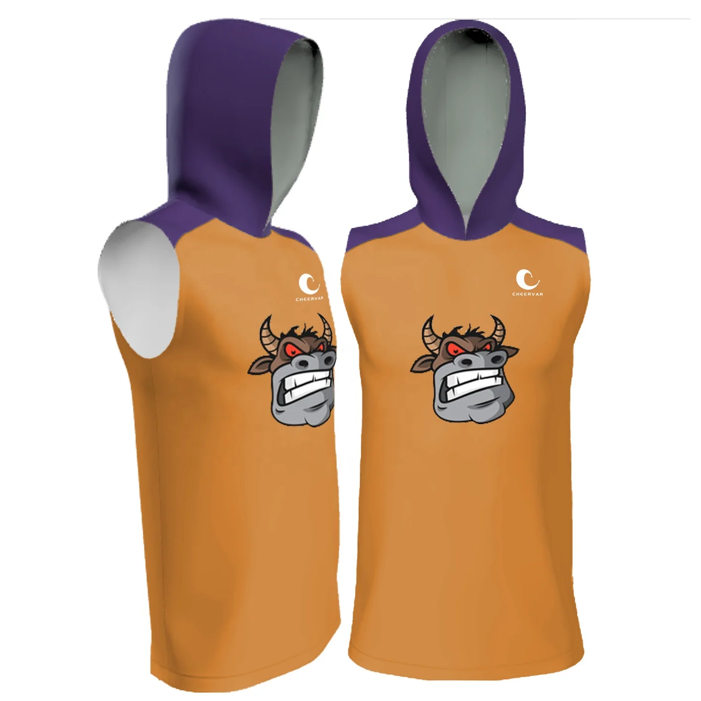 Custom Design 7v7 Football Uniforms Stretch Fit Sleeveless Hoodies for 7V7 Football