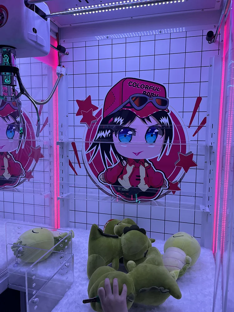 Colorful Baby children play coin operated arcade game amusement prize indoor entertainment toy vending claw crane doll machine