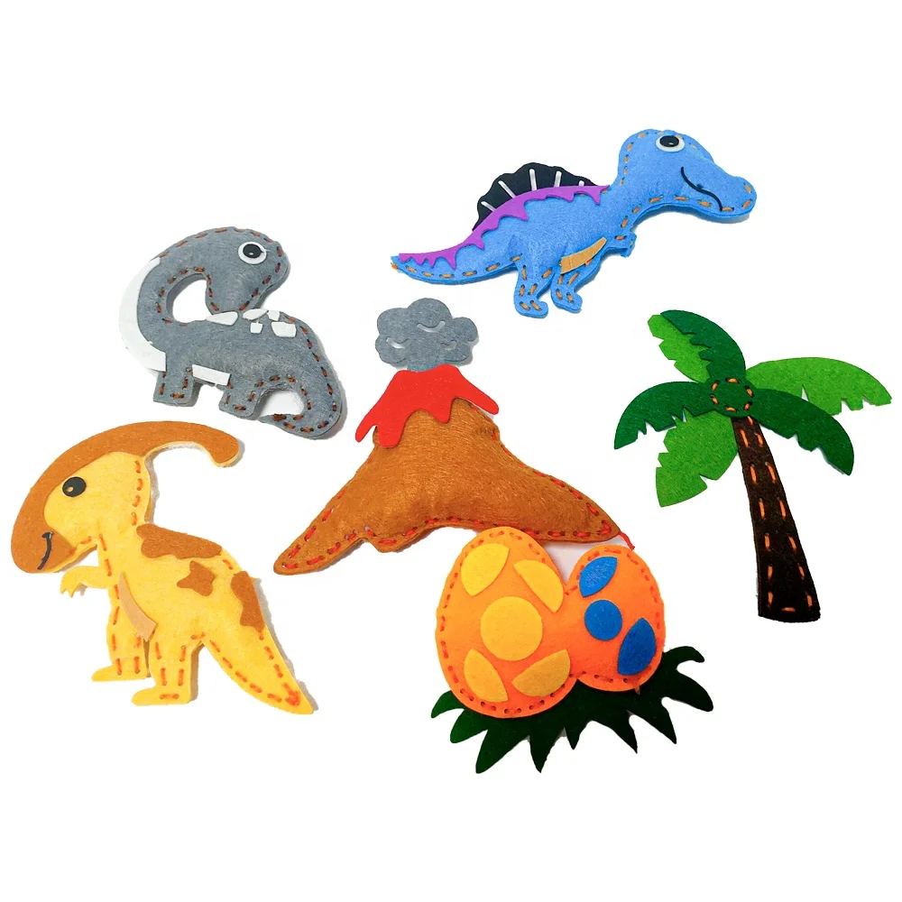 DIY Crafts Felt Animal for Girls and Boys Handmade Felt Craft Jungle Animal Dinosaur Theme Sea Life Three Style Options