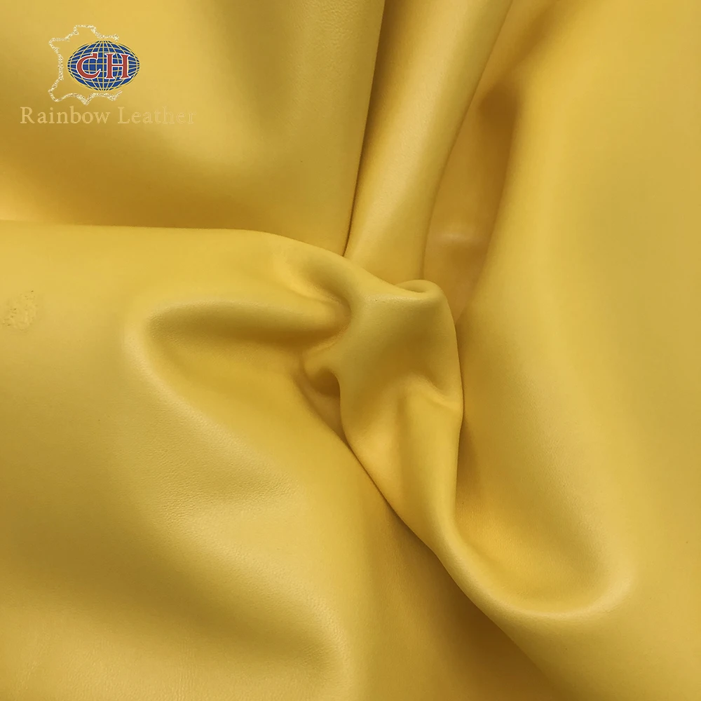 Светло-желтая овечья кожа наппа, овчина, в наличии, кожа с зернистой поверхностью, натуральная кожа с высокой степенью использования