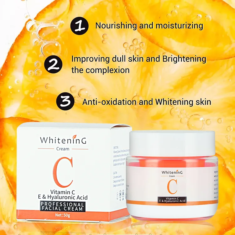 Best Selling Hyaluronic Acid VC Facial Cream Moisturizing Anti-Wrinkle Anti-Aging Firming Vitamin C Whitening Face Cream