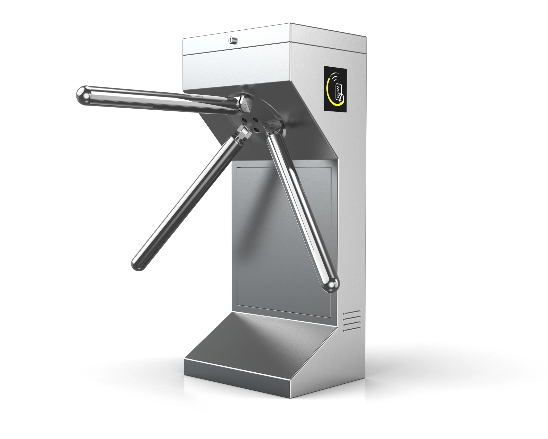 Steel stainless RFID vertical tripod turnstile gate use in factory