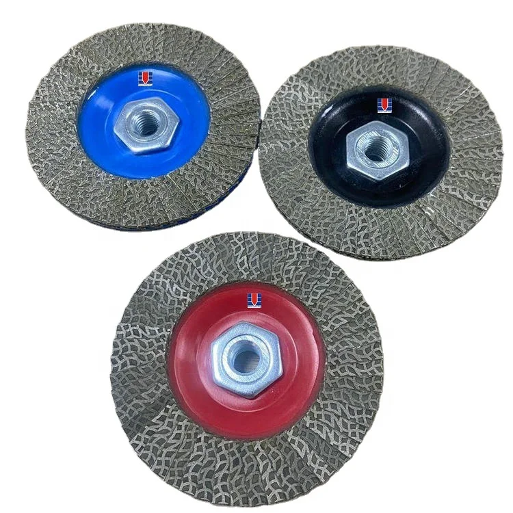Diamond Flap disc 60# 120# 200# 400# Sand Flap Sanding Stone Ceramic Diamond Flap Discs M14 115mm