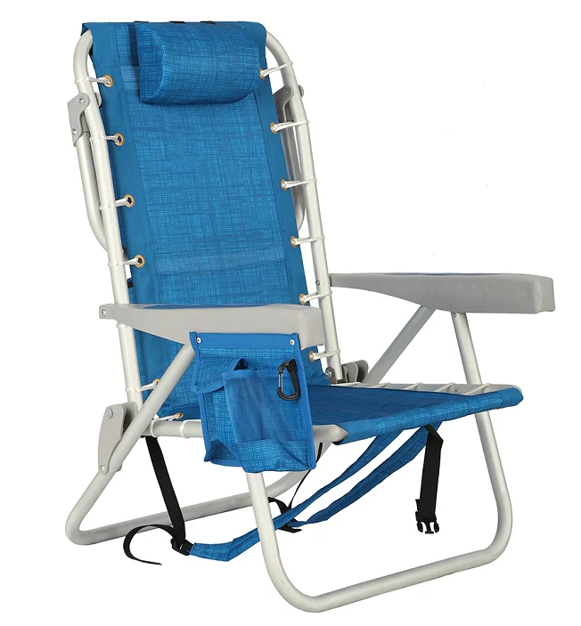 Outdoor High Quality Lace-up Folding Chair Beach Camping With Cup Holder