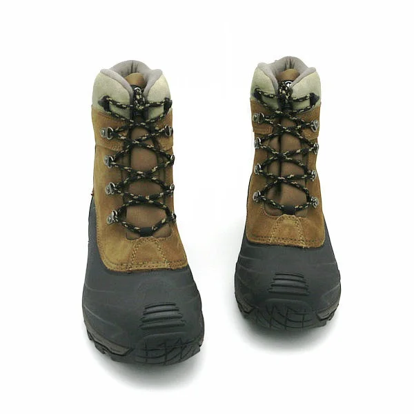 Genuine Cow Suede Leather Upper Tpr Polar Fleece Lining Casual Men Casual Ankle Fur Winter Boots