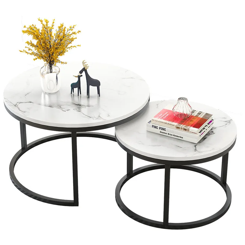 Nordic style marbling coffee table selling small family living room furniture tea table set