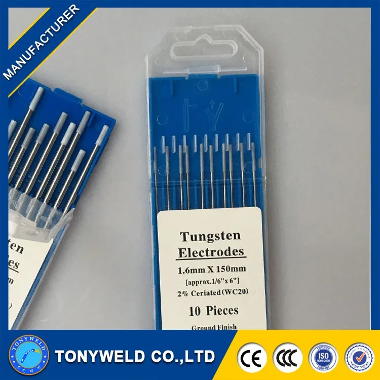 WT-20 2%Thoriated Tig Red Tungsten Electrode for 3.2*175