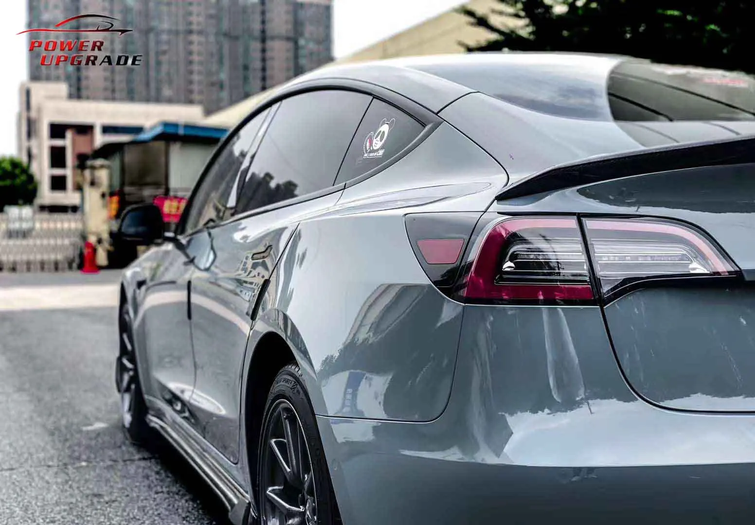 Carbon Fiber Front/Rear Lip Side Skirts Rear Diffuser Spoiler Rear Wing  V Style Body Kit For Tesla Model 3