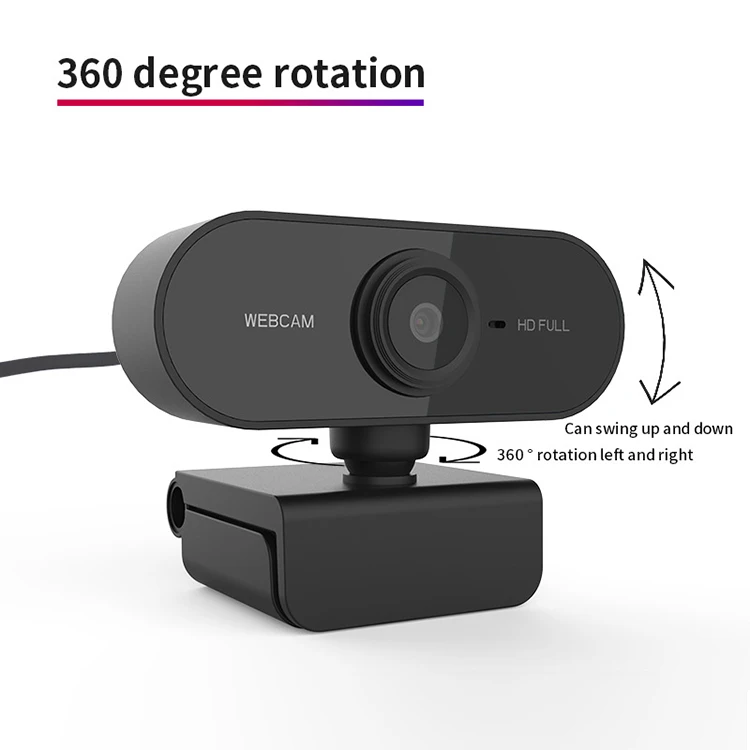 OEM Full HD 1080P Mini Webcams Computer PC Web Camera with Microphone Rotatable for Live Broadcast Video Calling Conference Work