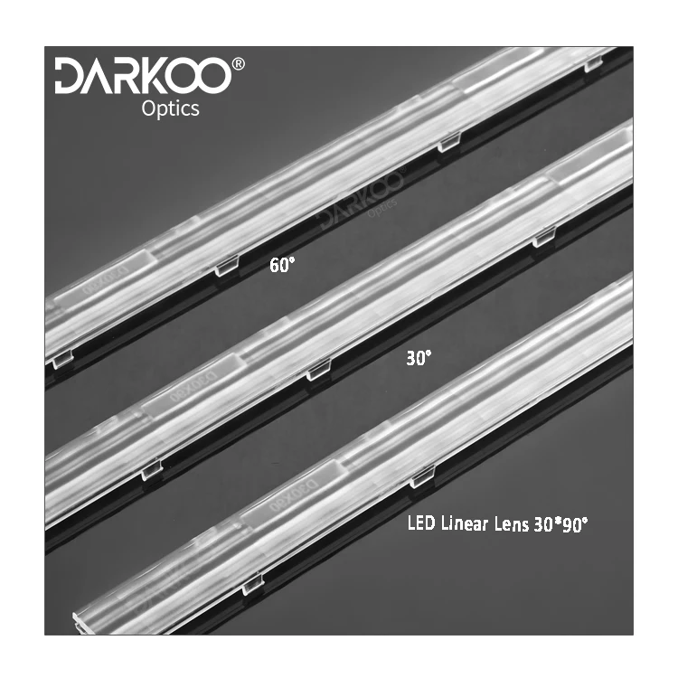 Led Lens for Lighting Fitures Linear Antiglare Anti with Asymmetric Spotlight Fresnel 285Mm Optical