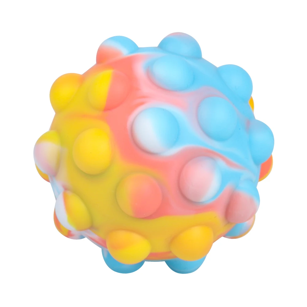 Silicone Popper Push Pops Bubble Ball Anxiety Relief Sensory Squishy Squeeze Stress Ball Fidget Toy For Kids and Adults