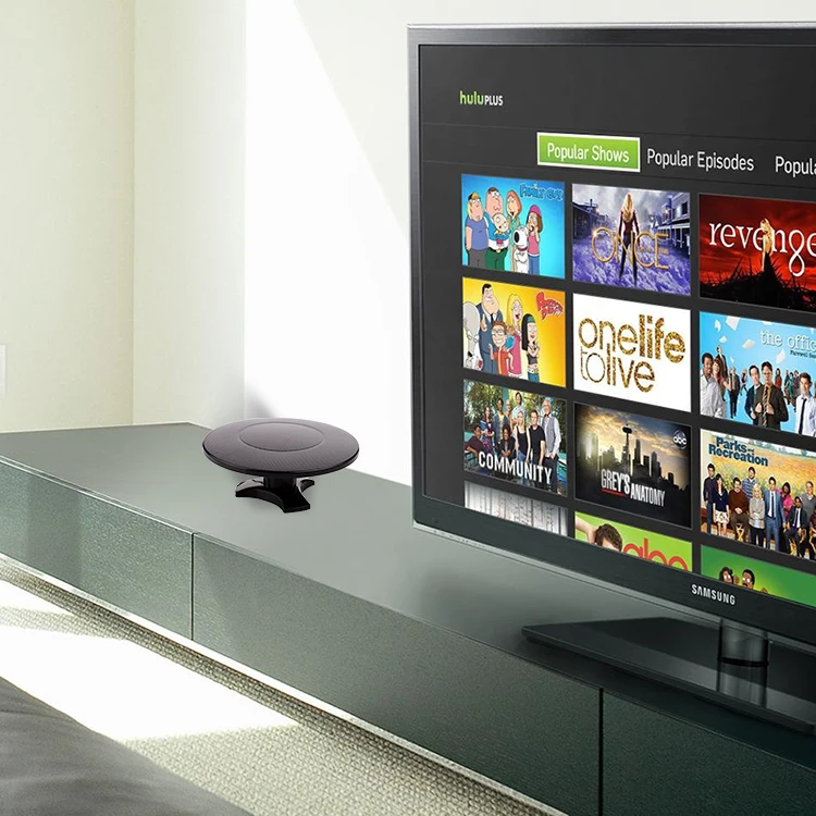 ANTOP Indoor HDTV Amplified Antenna with 60 miles Range, VHF UHF 1080P 4K Ready, DVB-T9018B