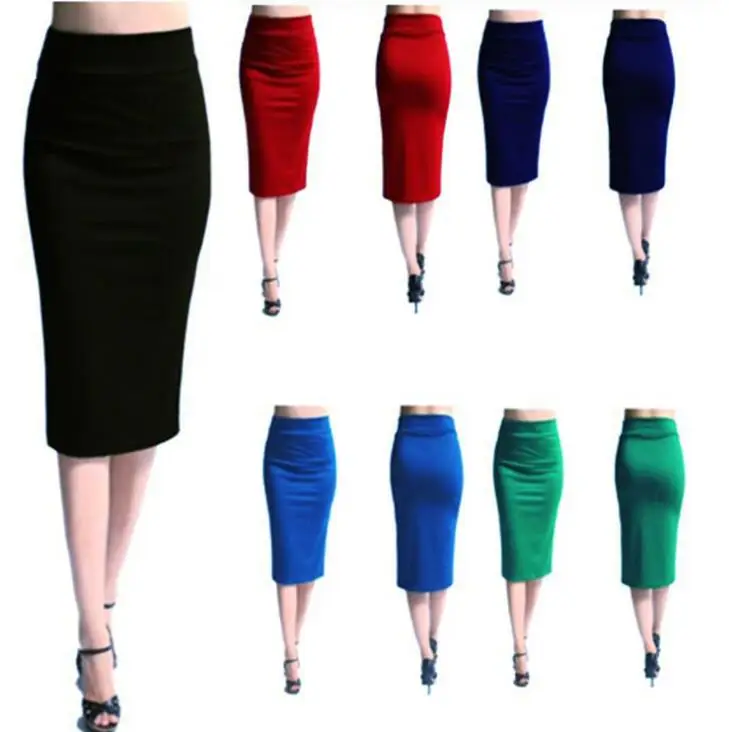 Fashion lady Summer sexy skirt Medium long Hip skirt women Slim fit Office Dress skirt wholesale