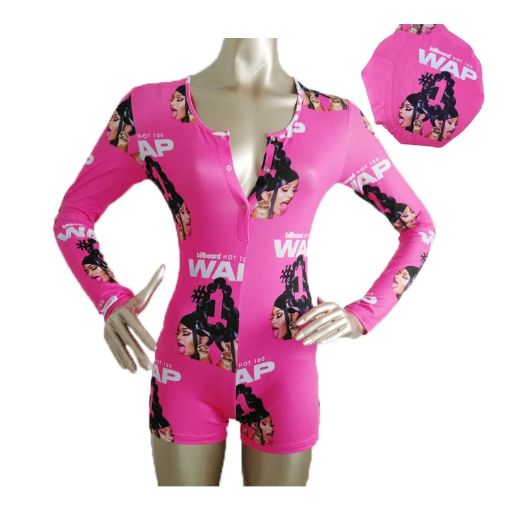 
2021 Wholesale women adult onesie pajama sleepwear money rugrats polyester backwood designer cookie monster adult onesie 