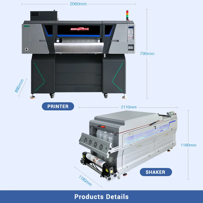 Kingjet 604 PRO dtf printer impresora I3200 4 head 24 inch with powder shaker a2 a4 film hot melt inks for 60cm printing machine