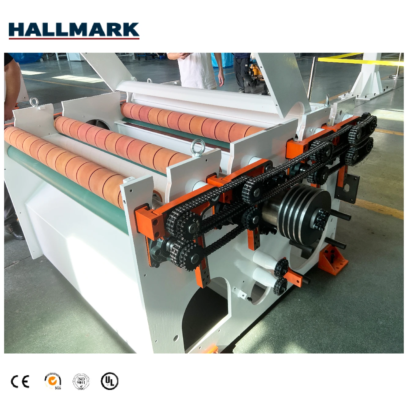 High output capacity multi rip saw machine for SPC flooring production line