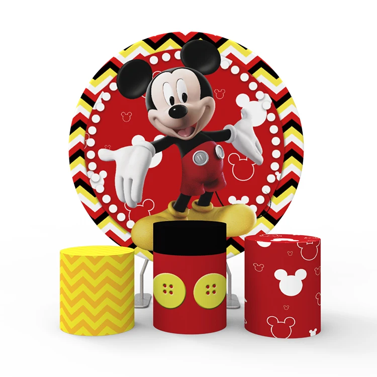 High quality Aluminum frame Circle stand with cylinder Covers for decoration round backdrop combination