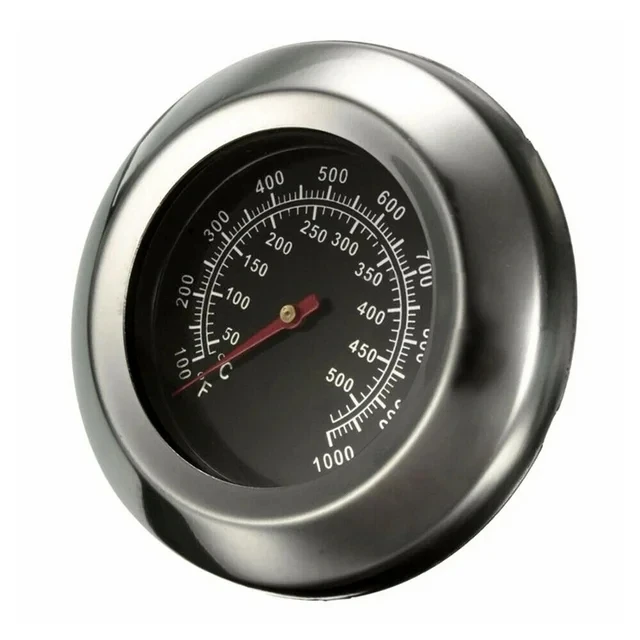 BBQ Gauge Thermometer Charcoal Grill Smoker Temperature Barbecue Fahrenheit and Heat Indicator Stainless Steel Temp Gauge