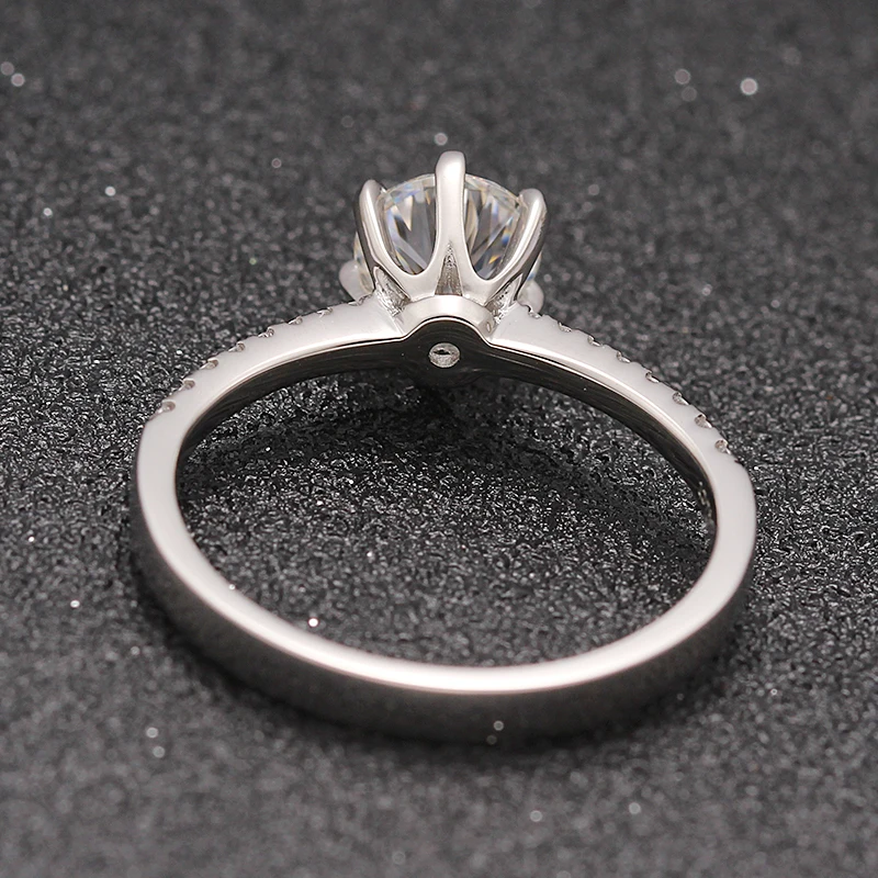 
Original Charles Colvard FOREVER ONE Platinum PT950 Moissanite Engagement Ring 1CT G Color 6 Claws Moissanite Wedding Ring Women 