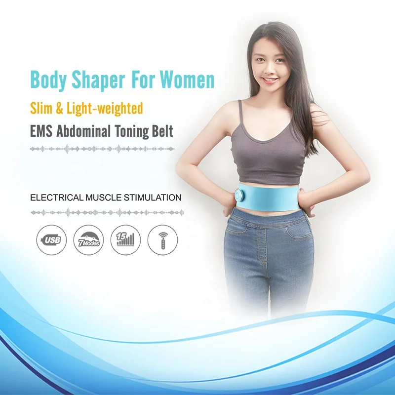 OEM ODM Offered Fat Burning women men PU leather Electric Heating waist trainer belt