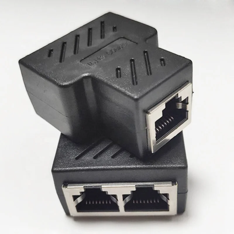 RJ45 Splitter Connector Female to Female Network Adapter