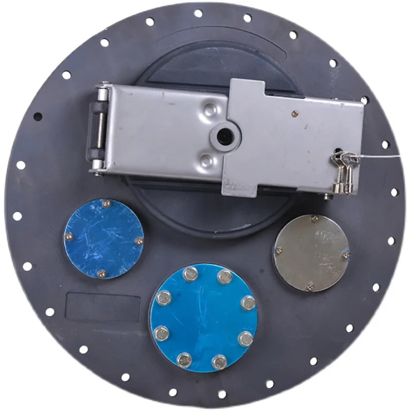 Lower assembly aluminum stainless steel European standard manhole lid tank mouth with lock oil and gas recovery modification