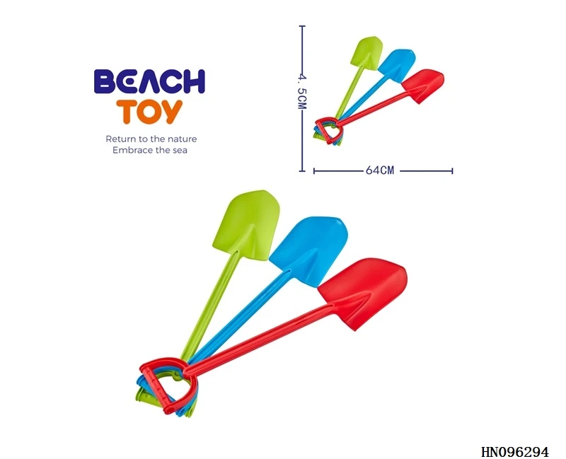 Wholesale plastic 66cm aluminium tube Summer outdoor plastic sand shovel kids beach toy