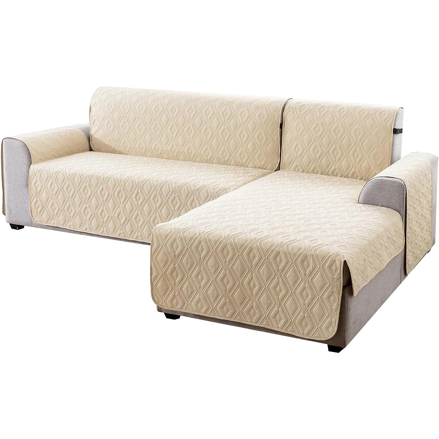 Sectional Sofa Easy-Fitted Sofa Cover Mat L Shape Perfect Fit Sofa Protector For Dogs Pets Kids