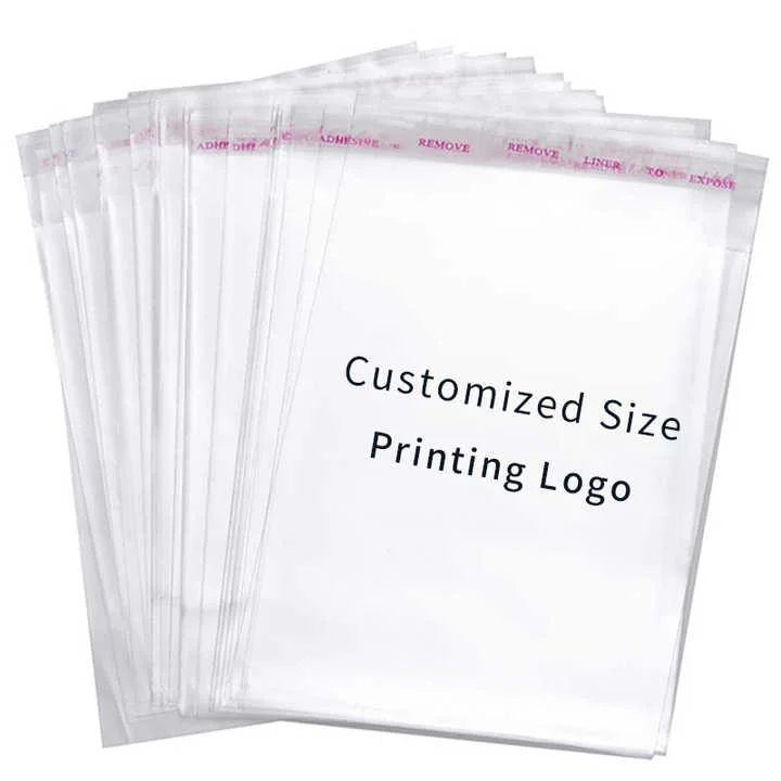 Transparent Resealable Self Sealing Plastic Poly Cpp Bopp Opp Self Adhesive Clear Plastic Opp Poly Packaging Opp Bag For Package