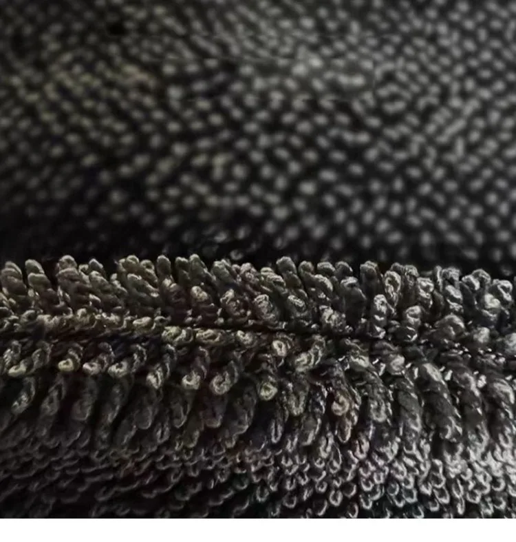 High Quality Microfiber Cleaning Cloth Quick-Dry Grey Twisted Loop Towel for Car Custom Logo Made of Polyester
