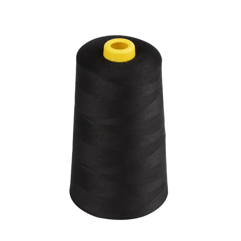 Competitive Price High Strength Black Jeans Sewing Machine Thread 100% Polyester Clothing Sewing Customize Color Sewing Thread