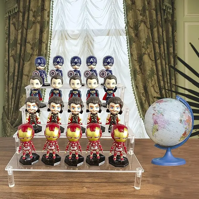 Acrylic Display Riser Stand Shelf Clear Cupcake Stand Perfume Display Holder Figures Desktop Decoration