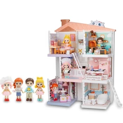 Amazon new products doll house Toy Kids Furniture Happy Family Giant DIY Children Doll House