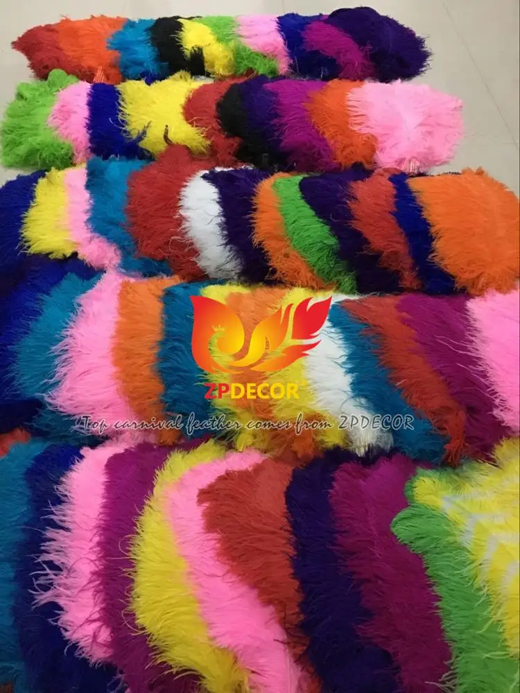  ZPDECOR завод оптовый запас 40-45 см Разноцветные страусиные перья для карнавальных костюмов и свадебных