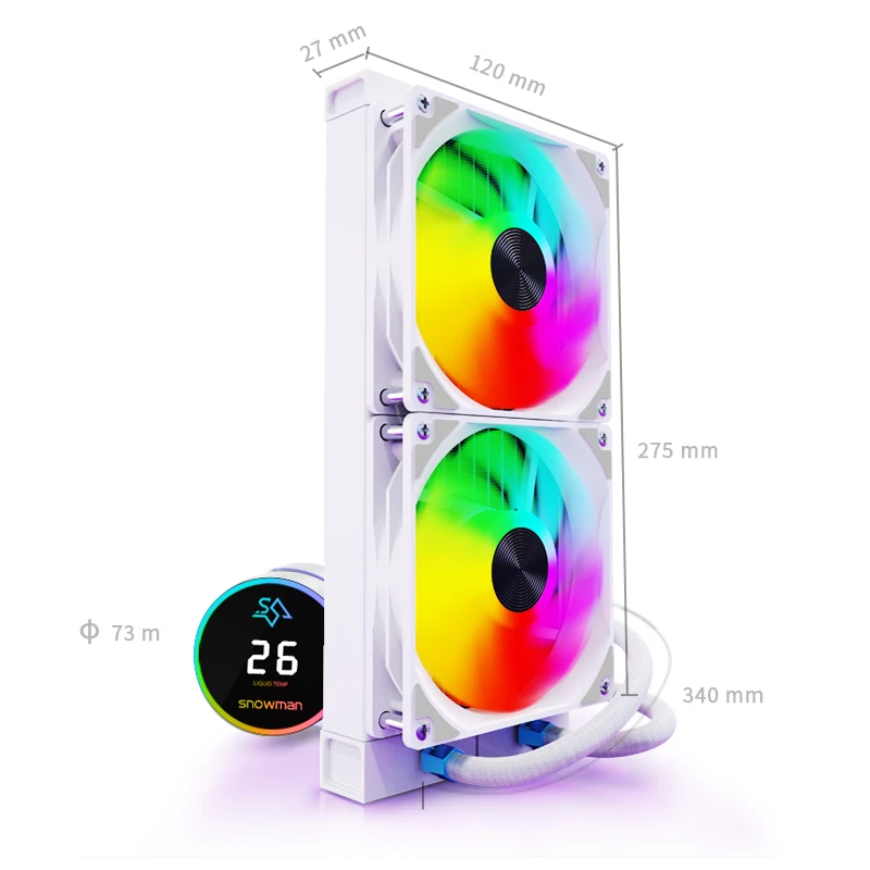 SNOWMAN 240mm CPU Liquid Cooling System High Efficiency RGB Water Cooler with Quiet Operation
