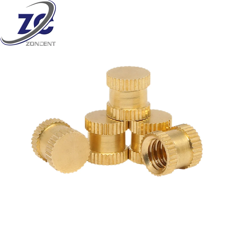 Brass Mounding Heat Insert Nut & OEM  Brass Knurling Blind Threaded For Wood Automobile & Plastic Molding