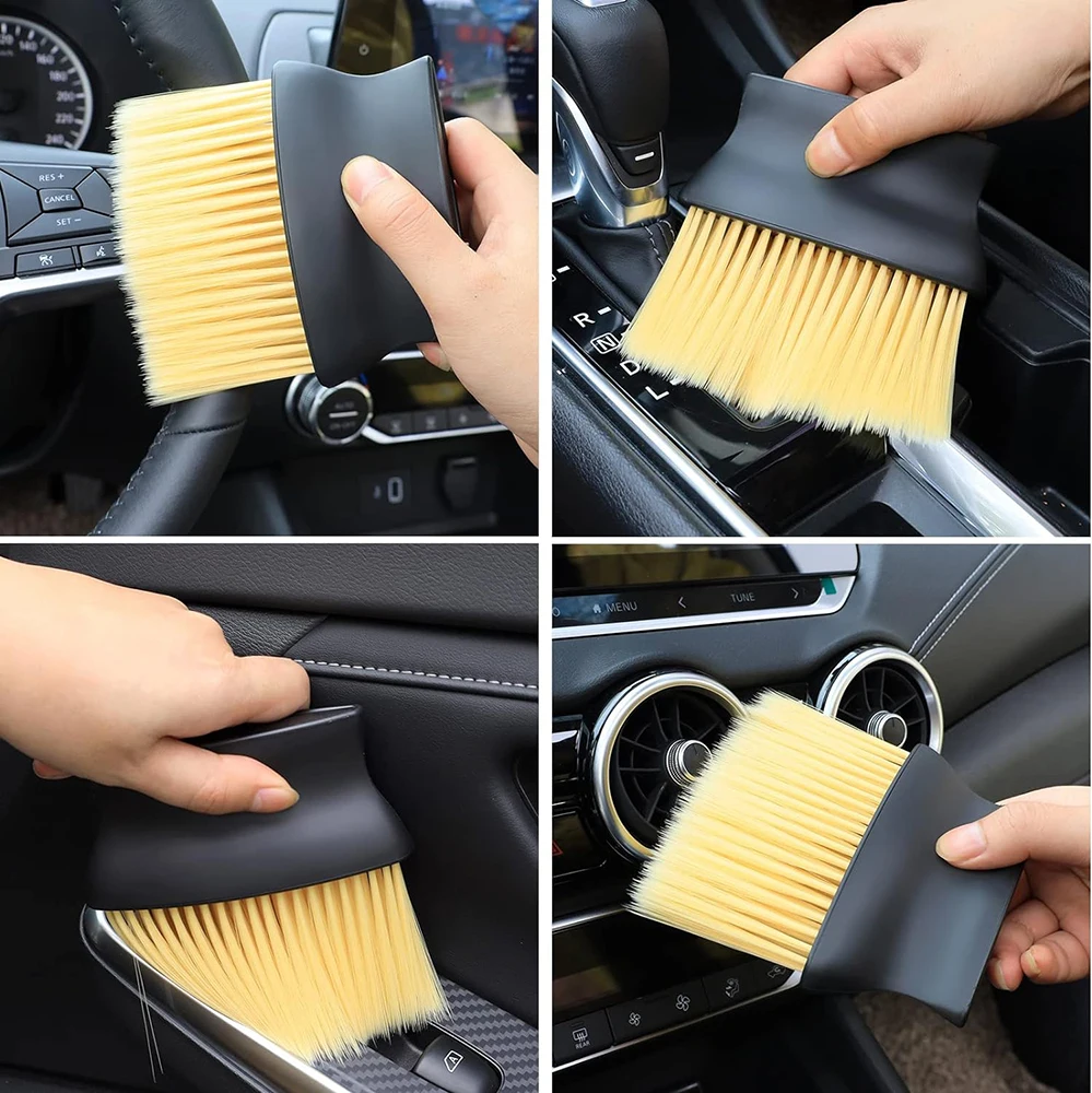 Car Cleaning Brushes Duster, Soft Bristles Detailing Brush Dusting Tool for Automotive Dashboard Interior