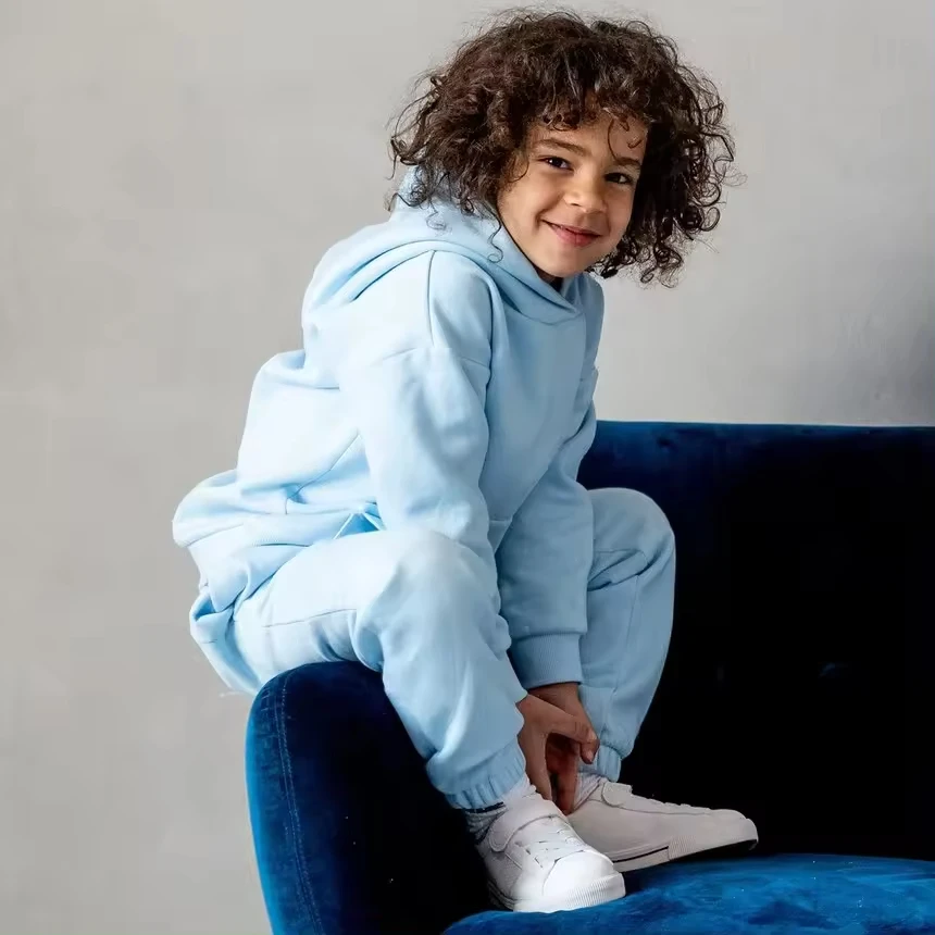 Wholesale High Quality Girl Boys hoodie and swratpants Boutique Clothing Kids Winter Clothes for sale