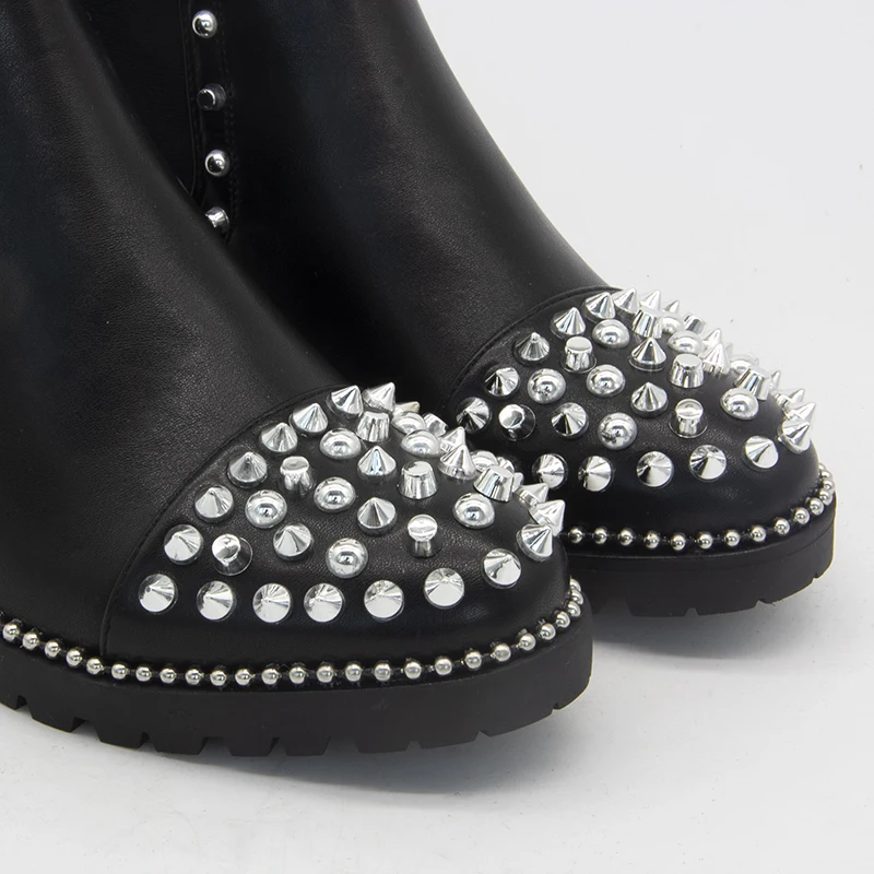 Custom cheap Waterproof women boots shoes fashion black