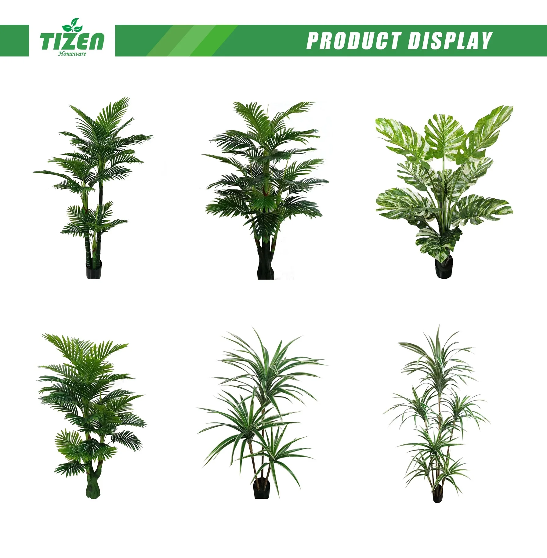 Tizen China Manufacturer Indoor Outdoor Decoration Simulation Plants Artificial Green Tree Bonsai
