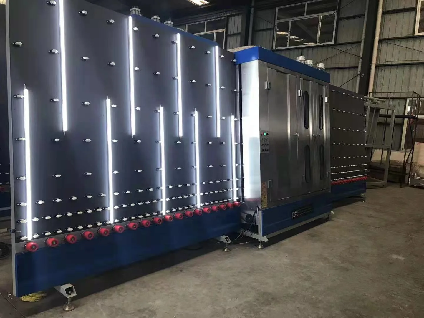 Industrial &Building Glass Cleaning Machine CNC Control Vertical Glass Washing Drying Machine